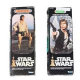 Kenner SW Large Han Solo & Luke Figs, 1977