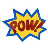 POW! Industrial Comic Art Metal Wall Sign