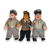 3 Jackie Gleason Ralph Kramden Rushton Dolls