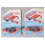 2 Durham Spidey Wind-Up Swimmers 1979