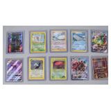 10 Pokemon Trading Cards 1999-2021