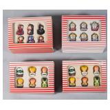 4 Miniature Stylized Figure Sets 90s