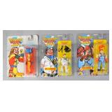 3 LJN Bionic Six Die-Cast Figures 1986