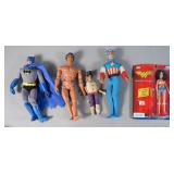 5 Superhero Action Figures Incl. Mego