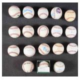 18 Autographed Baseballs c. 1990-2005