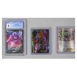 3 Pokemon Holographic Cards CGC 9