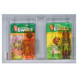 2 1985 Ewoks Graded Action Figures