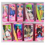 9 Mattel Barbie & Ken Dolls 1990-1996