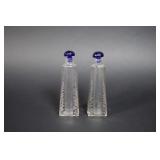 Pair of Signed Lalique Glass Perfume Bottles
