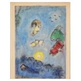 Marc Chagall Etching The Donkey Above the Village