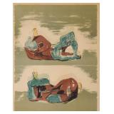Henry Moore Lithograph Two Reclining Figures