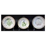 3 Royal Copenhagen Flora Danica Bowls