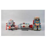 Japanese Tin Lithograph Space Toys, Set 3