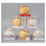 6 Autographed Baseballs: Nuxhall & Coleman