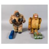 Louis Marx Japanese Plush Monkey & Gorilla