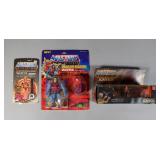 3 Masters of the Universe Collectibles w/ Pkg
