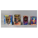 4 Vtg Battery & Wind-Up Toy Robots w/ Boxes