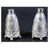 Pair of Gorham Sterling Silver Shakers, 1878
