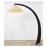 Natuzzi Mahogany Arc Floor Lamp
