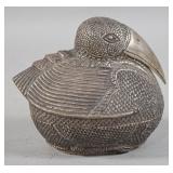Southeast Asian T900 Silver Bird-Form Betel Box