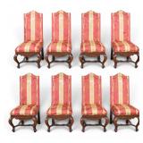 Set of 8 Queen Anne Style Dining Side Chairs