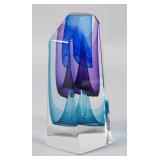 Paul Manners Signed Faceted Studio Glass Sculpture