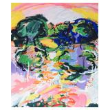 Yehouda Chaki Artist Proof Litho Abstract Lndscp