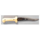Indo-Persian Style Curved Dagger With Bone Handle
