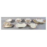 12 Pcs Crown Ducal Art Deco Orange Tree