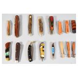 16 Vtg. & Contemp. Folding Knives Incl Hoffritz