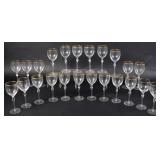 20+ Lenox Gold Rim Twist Stem Crystal Stemware
