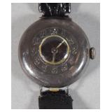 Sterling Silver Half-Hunter Trench Watch