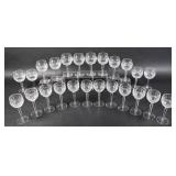 Set 24 Waterford Powerscourt Crystal Stemware Pcs