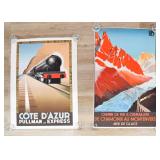 Pair of Vintage French Railway Litho Posters