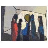 Stefan Lokos Oil on Canvas Abstract Figures