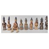 9 Yoruba Style Carved Figures