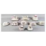 17 Pcs Crown Ducal Art Deco Orange Tree