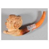 Carved Meerschaum Figural Tobacco Pipe w/ Head