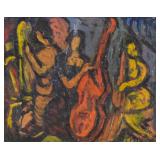 Victor Thall O/C Expressionist Study of Musicians