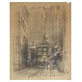 Joseph Pennell Etching Carpenters Hall Phila.