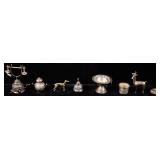 Grp 8 Silver & Coin Silver Miniature Decorative