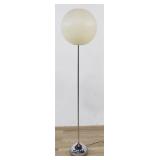 MCM Chrome Floor Lamp with Globe Shade