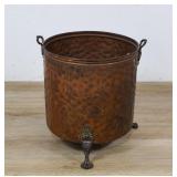 Hammered Copper Arts and Crafts Style Log Bucket