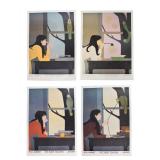 Set 4 Will Barnet Repro Litho Posters, The Silent