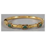 14K Yellow Gold Hinged Bangle Bracelet
