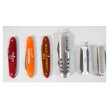 Coll. 6 Asstd. Folding Knives Incl Victorinox &
