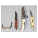 Asstd. 4 Knives Incl Orvis and Damascus Examples