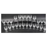 Set of 24 Waterford Lismore Cut Glass Stemware