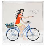 Will Barnet Signed Print The Blue Bicycle
