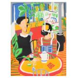Seymour Segal Serigraph Cafe Scene